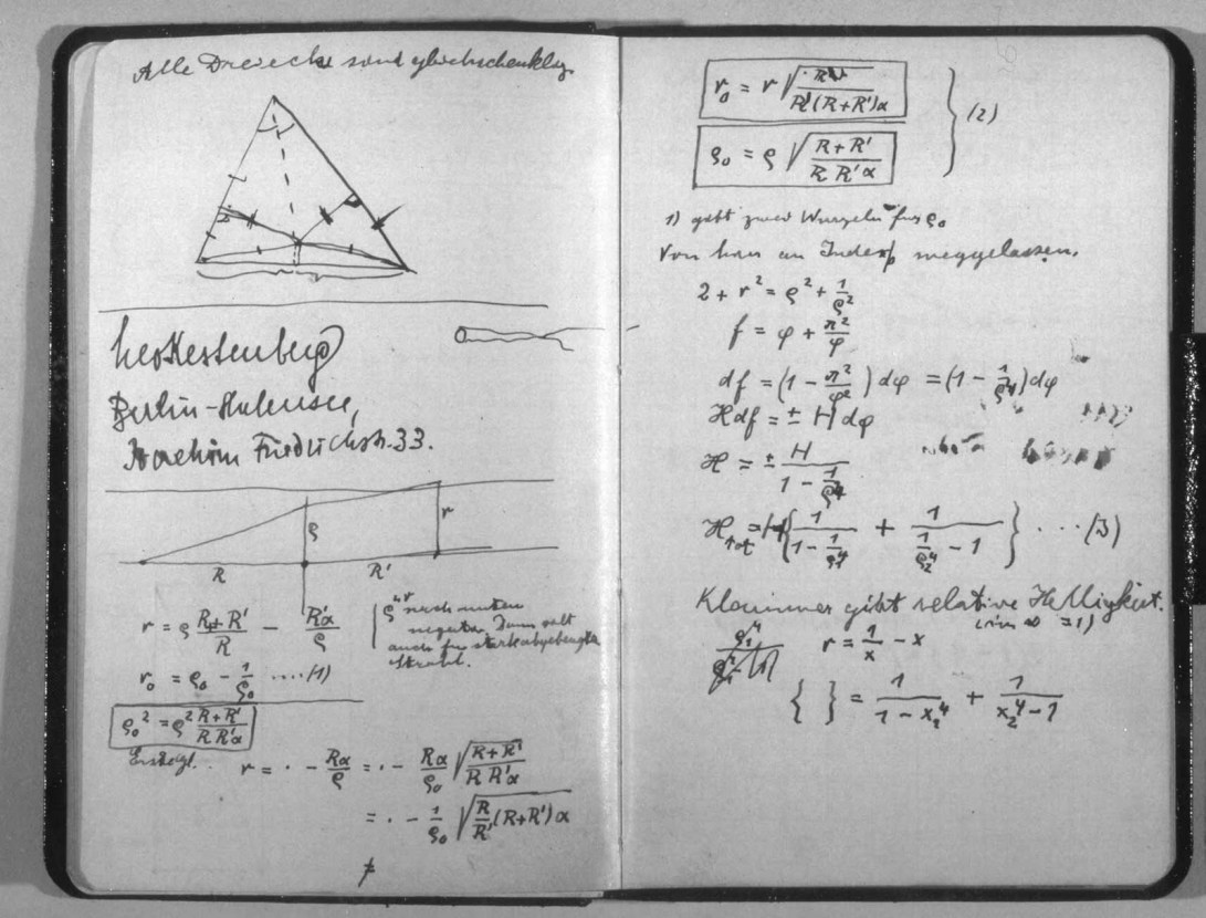 Albert Einstein’s notebook