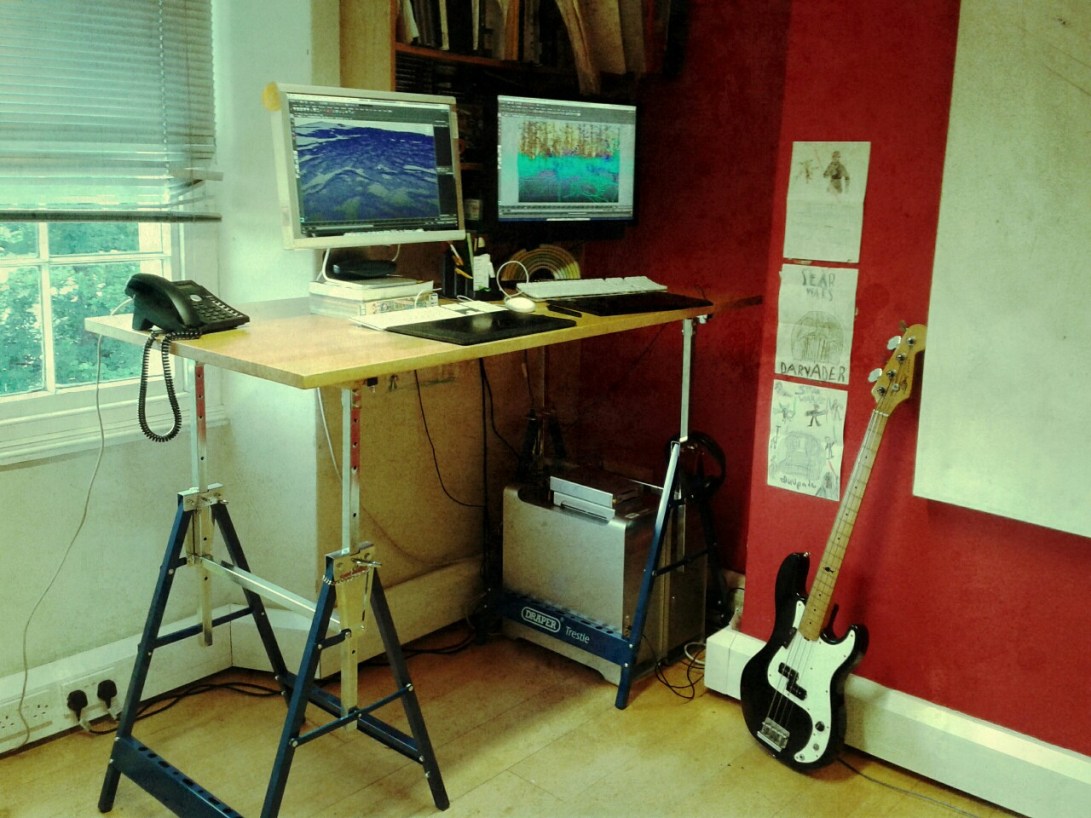 Friday afternoon desk rearrangement.