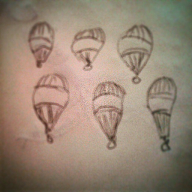 72/365 Hot air balloon that just flew low over our town at speed. They take off from Ashton Court which is about 9 miles away so they seem to have got the pace without the altitude. We could see the shape of the flames from the burners very cleary. I have friends who have seen balloons so low over Bristol they have had conversations with the occupants. Pencil. Without looking. Notebook: Ethel https://instagram.com/p/tezzeJHyxy/